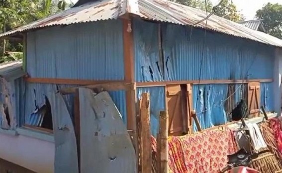 CPI-M activist’s house was vandalized in North Shingi Chara under Khowai PS but after locals' ‘Palta’ medicine forced the miscreants to escape the spot